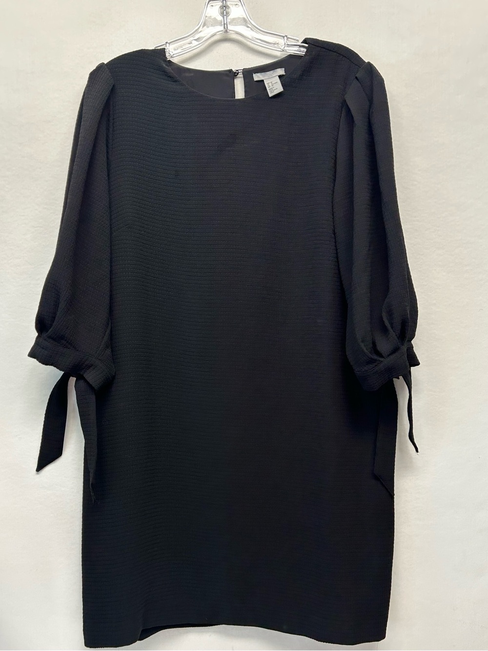 H&M Black Tie-Sleeve Mini Dress